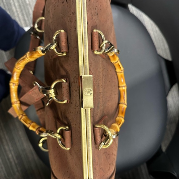 Laflore Paris doquintin bag with bamboo handles - Picture 14 of 15